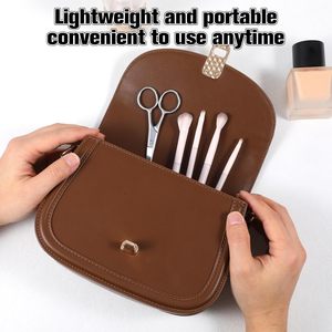 Tijeras de belleza para cejas rectas, para diestros, pequeñas, de acero inoxidable, afiladas, para recortar el vello de la nariz y bigote - Product Image 4