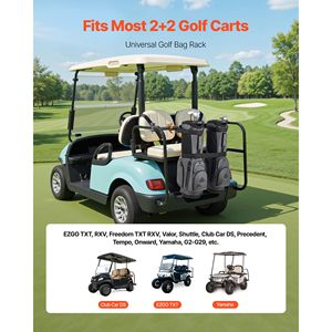 Supporto Portatile per Sacca da Golf 53.9 X 7.7 X 2.4 Pollici Compatibile con la Maggior Parte dei Carrelli da Golf 2+2, Tubi Quadrati da 1.2 Pollici sul Sedile Posteriore, Regolabile in PU - Product Image 2