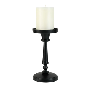 Support de bougie en gros pour la décoration intérieure, finition noire, en aluminium moulé, porte-bougie pilier fait main et personnalisé - Product Image 2