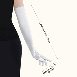 Gants longs pour femmes en polyester respirant et résistant, parfaits pour les soirées, les mariages, l'opéra et les occasions spéciales - Product Image 4