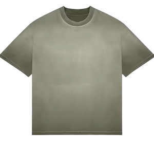 เสื้อยืดผ้าฝ้ายแท้สำหรับผู้ชายขนาดใหญ่พิมพ์ลายน้ำหนัก400แกรมไหล่ตกพิมพ์ลายน้ำหนักผ้า320กรัม100% ได้ดีที่สุด - Product Image 1