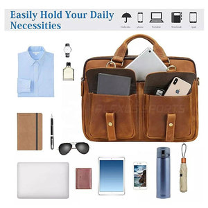 Bolso Casual para Portátil de Cuero Genuino de Primera Calidad con Gran Capacidad y Correa Cruzada para Profesionales - Product Image 6