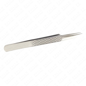 Pinzas para Pestañas de Acero Inoxidable Plateado con Agarre de Diamante, Etiqueta Personalizada, Punta Fina, Herramienta Clásica para Aislamiento de Volumen de Pestañas - Product Image 2