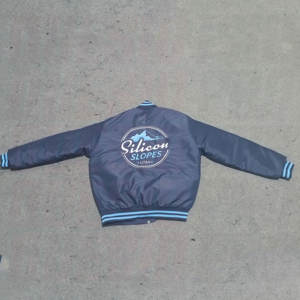 Custom Men's Bomber Jackets Thick Cotton <b>Padded</b> Windproof Street Style Embroidery Patch Stand Collar High Quality Bomber Jackets - Product Image 4