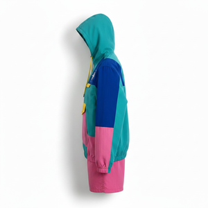 Ensemble de survêtement unisexe coupe-vent uni avec capuche, fermeture éclair sur le devant, manches longues, léger, respirant, streetwear printemps-été pour adulte - Product Image 3