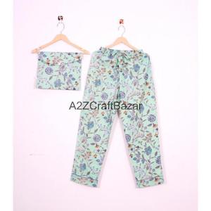 Elegante y Romántico Conjunto de Pijama de 2 Piezas para Mujer, 100% Algodón, Suave y Transpirable, Estampado Floral, Mangas Largas, Otoño Verano - Product Image 2