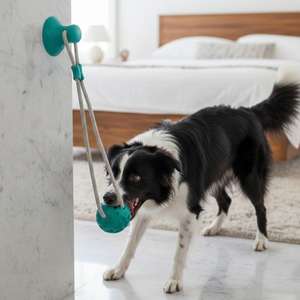 Giocattolo Interattivo per Cani Medi e Grandi, Resistente ai Morsi, Masticabile e Antistress con Ventosa e Palla da Tirare - Product Image 4