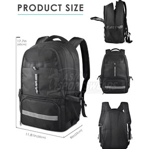 Mochila de Baloncesto Protectora Versátil para Todo Clima con Red Integrada para Balón, para Actividades Deportivas al Aire Libre - Product Image 2