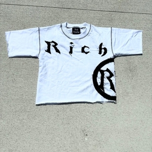 เสื้อยืดผู้ชายไซส์ใหญ่พิเศษผ้าคอตตอนเสื้อยืด100% โลโก้ผ้าครอปพิมพ์ลาย DTG เทอร์รี่เทอร์รี่ใส่สบาย - Product Image 1