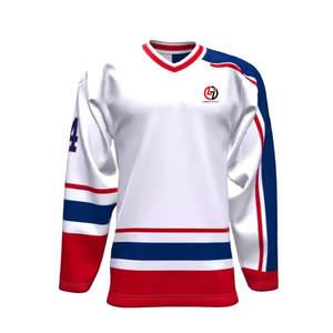 Maillot de hockey sur glace à manches longues, tissu chaud et respirant, parfait pour les matchs par temps froid et l'entraînement hivernal - Product Image 1