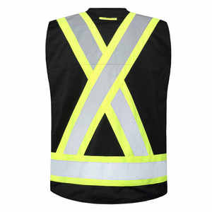 Gilet de sécurité unisexe réglable de qualité supérieure, haute visibilité, réfléchissant, léger, durable, pour travaux de construction, équipement de sécurité - Product Image 3