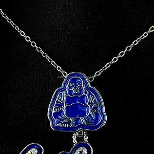 Personalizar Hiphop Moissanite colgante letra azul esmalte 925 plata esterlina VVS completo helado personalizado Moissanite colgante - Product Image 4