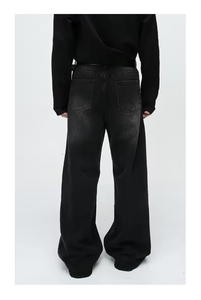 2026 Stylish Boys Denim <b>Pants</b> Soft Cotton Blend Fabric Modern Slim Fit Design Adjustable Waistband Durable Stitching Men's Jeans - Product Image 3