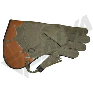 Wholesale High Quality Eco-Friendly Elbow-Length Four Seasons Use Professional Falconry OEM Acceptable Original Leather Gloves - Product Image 2