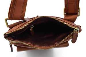 Genuine Leather Shoulder Messenger <b>Bag</b> Fold Over Crossbody Purse Casual <b>Tablet</b> <b>Bag</b> for Women - Product Image 4