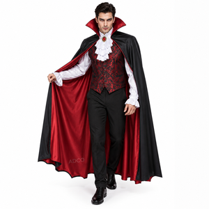 Capa de Vampiro Personalizada al por Mayor, Capa Gótica de Drácula de Longitud Completa, Negra y Roja, Disfraz de Cosplay para Halloween - Product Image 5