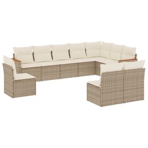 Beige and <b>Cream</b> White Garden <b>Sofa</b> <b>Set</b> - Product Image 2