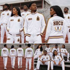 HBCU College Tracksuit <b>Set</b> for Men Women Unisex Hooded Knitted 100% Cotton Regular Fit Windproof Anti-shrink Casual Winter Wear - Product Image 5