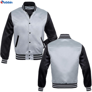Good Design Unisex <b>Baseball</b> Varsity <b>Jacket</b> Plus Size Letterman College Winter 100% Silk Quick Dry Windproof Casual Solid Color - Product Image 4
