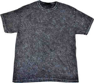 Camiseta Corta Lisa para Hombre, Estilo Casual, Lavado Ácido, Efecto Desgastado por el Sol, Talla Grande - Product Image 1
