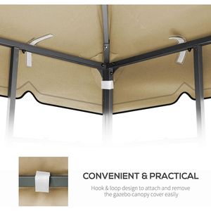 Telo di Ricambio per Gazebo da Esterno Greatwall 10x10 Piedi, Tetto a Doppio Livello, Solo Copertura Superiore (Telaio Non Incluso) - Product Image 2