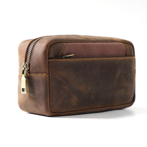 Crazy Leather Toiletry Bag Women Dopp <b>Kit</b> Bag for Men <b>Shaving</b> Bag. - Product Image 6