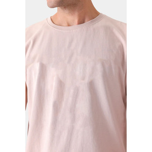 เสื้อกล้ามผู้ชายสีชมพูอ่อน คอกลม ผ้าระบายอากาศได้ดี โพลีเอสเตอร์ 100% พิมพ์ลายดิจิทัล สไตล์สปอร์ต - Product Image 3