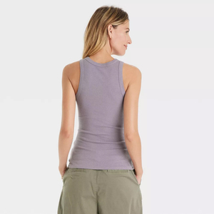 Hot Sale Lightweight Women's U Neck Yoga Tank <b>Tops</b> Soft Compression Stretch Knitted Fabric Breathable Streetwear Customized Logo - Product Image 3
