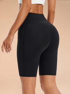 Women Workout Yoga Shorts High Waist <b>Tummy</b> <b>Control</b> Seamless Fitness Gym Running Shorts - Product Image 2