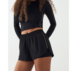 Pantalones Cortos Deportivos Personalizados para Mujer 2026, con Logotipo Bordado e Impreso, de Algodón, Corte Regular, Cintura Elástica, Color Sólido - Product Image 5