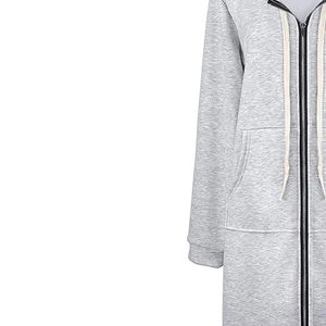 Sweat-shirts et hoodies longs tricotés modestes pour femmes musulmanes, vêtements de sport islamiques à la mode avec logo personnalisé - Product Image 2