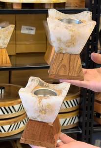 Brûleur d'encens artisanal FAIZA CRAFT en résine d'acacia et bois de santal, écologique, durable et aromatique, pour l'aromathérapie - Product Image 4