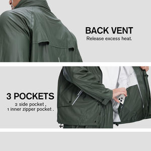 Ensemble de survêtement coupe-vent et imperméable sur mesure, veste et pantalon de course légers, avec logo personnalisé, ensembles coupe-vent OEM - Product Image 2