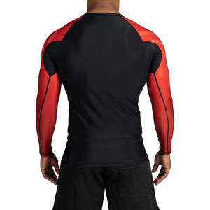 Rashguard court personnalisé OEM ODM imprimé sérigraphié Arts martiaux BJJ MMA Fitness Gym Respirant Anti-humidité Séchage rapide - Product Image 4