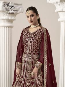 2024 Eid especial estilo pakistaní vestido colección púrpura indio tradicional Salwar traje con Dupatta para fiestas de boda - Product Image 4
