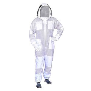 SALVA LEATHER Full Body Beekeeping <b>Suit</b> with Ventilated Hood White Four Seasons Use Casual Style Protective Clothing - Product Image 5