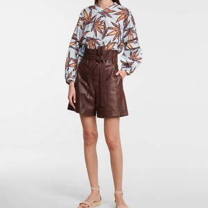 Shorts décontractés pour femmes PIHA SPORTS, taille mi-haute, en cuir véritable, à jambes larges, séchage rapide, écologiques, pour adolescentes - Product Image 2