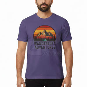 T-shirt homme col rond en coton doux, style western, pour tous les jours et l'été. - Product Image 3