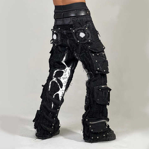 Hot Sale Sweatpants Pattern Baggy Woolen Cargo Pants Fully Customized Street Style Stylish Loose Fit <b>for</b> Men and Women - Product Image 6