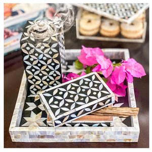 Premium Eco-Friendly Sandalwood Bakhoor Burner High Demand <b>Bone</b> MOP Inlay Medkhan Mabkhara Box & Tray Home Decor - Product Image 6