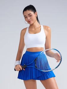 Women Criss <b>Cross</b> Back Sports Bra Scoop Neck Multi Strap Tennis Yoga Bralette Rempadded Medium Support Activewear Crop <b>Top</b> - Product Image 4