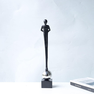 Statues Art Déco en Alliage d'Aluminium Coulé, Sculptures Humaines de Table pour Accents Artisanaux – Vente en Gros - Product Image 3