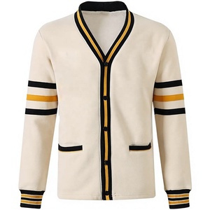 University Fraternities <b>Mens</b> high quality college style retro <b>cardigan</b> sweater <b>men</b> <b>Knitted</b> <b>Cardigan</b> Sweater Yellow Black Varsity - Product Image 1