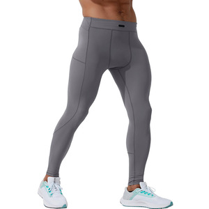 Leggings de sport pour hommes, coupe slim, respirants, taille élastique, longueur intégrale, personnalisables, nouvelle collection, prix bas, haute qualité - Product Image 2