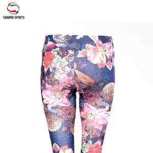 Hot Sale Polyester Stretchy Yoga Pants Drawstring Women Sports Gym Yoga Wear Digital Printing High Waist <b>Tights</b> Woman Leggings - Product Image 6