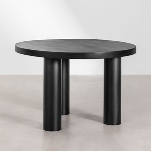 Table à manger ronde Vandana Hexa Aston en bois de manguier (Ø120 cm) Amanza - Product Image 2