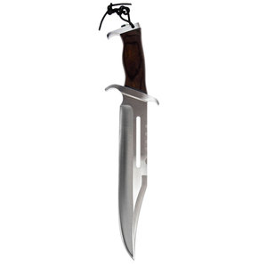 Couteau Bowie en acier inoxydable, manche en bois, lame pleine longueur, équipement de camping, de chasse, de bushcraft, de survie en plein air, utilitaire - Product Image 5