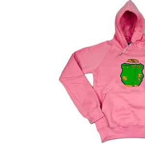 Sweats à capuche surdimensionnés en coton rose foncé avec logo personnalisé AKA, 400 GSM, faible MOQ, prix compétitif, prêt à expédier, impression sérigraphique, broderie - Product Image 2