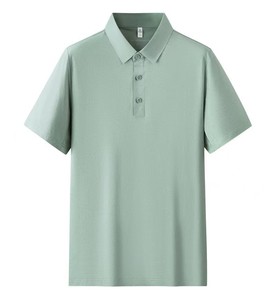 Custom Nylon Spandex <b>Polo</b> <b>Shirt</b> Seamless Knitted Short Sleeve <b>Men</b> <b>Polo</b> Tee Solid Casual Golf Tennis Riding - Product Image 6