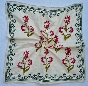 Lot de bandanas 100% coton faits main, foulards imprimés au bloc, bandeaux bohèmes, bandanas indiens à motifs floraux, foulards pour cheveux assortis, cadeau pour femmes - Product Image 3